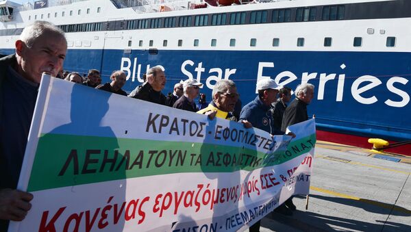 Huelga de marineros en Grecia en noviembre de 2015 - Sputnik Mundo