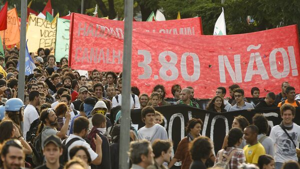 Manifestación en Sao Paulo, Brasil - Sputnik Mundo