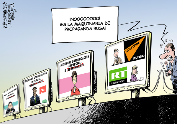 ¡No a la propaganda rusa! ¡No a la propaganda rusa! - Sputnik Mundo