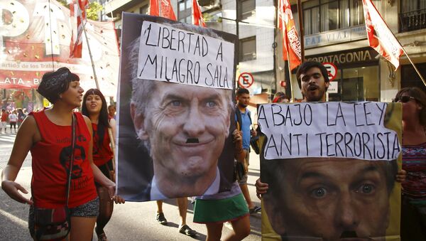 Protestas en Buenos Aires por la liberación de dirigente argentina Milagro Sala - Sputnik Mundo