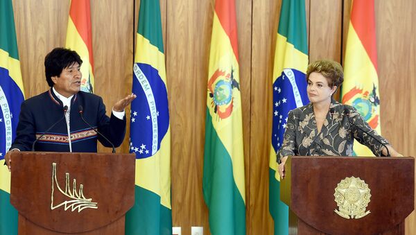 Presidente de Bolivia, Evo Morales y presidenta de Brasil, Dilma Rousseff - Sputnik Mundo