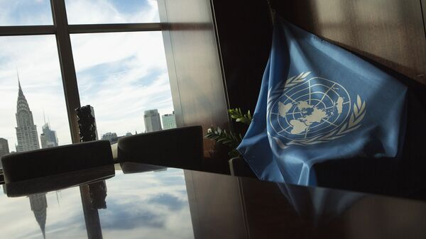 La bandera de la ONU en la sede de la entidad en Nueva York (archivo) - Sputnik Mundo