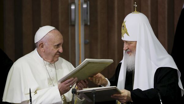 Papa Francisco y patriarca ruso Kiril - Sputnik Mundo