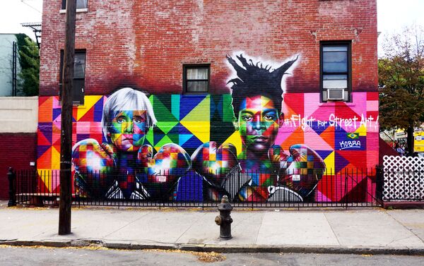 Andy Warhol y Jean-Michel Basquiat en Nueva York, EEUU - Sputnik Mundo