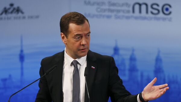 Dmitri Medvédev, primer ministro de Rusia, durante la Conferencia de Seguridad de Múnich - Sputnik Mundo
