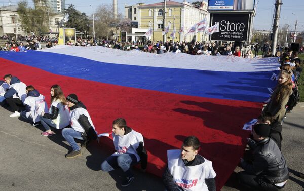 Celebración del segundo aniversario del referendo de Crimea, Simferópol, 16 de marzo, 2016 - Sputnik Mundo