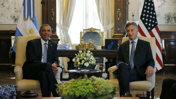 Mauricio Macri, presidente de Argentina, y Barack Obama, presidente de EEUU - Sputnik Mundo