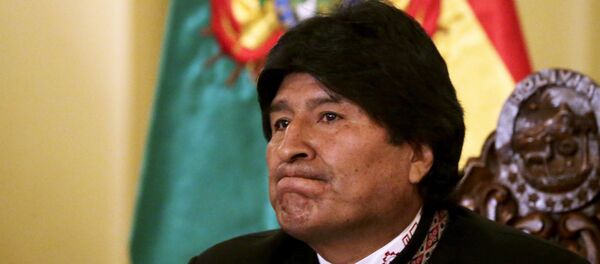 Bolivia's President Evo Morales gestures during a news conference at the presidential palace in La Paz Bolivia's President Evo Morales gestures during a news conference at the presidential palace in La Paz - Sputnik Mundo
