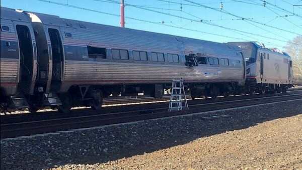 Tren accidentado de la compañía Amtrak - Sputnik Mundo
