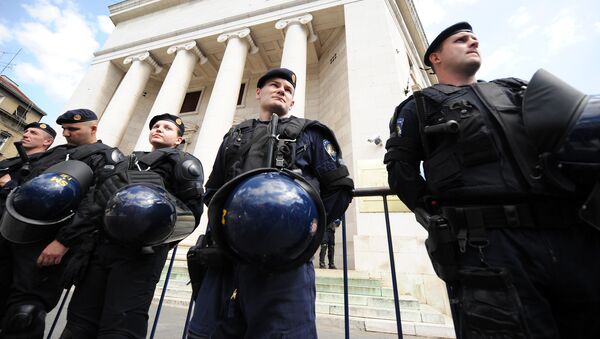 Los policías croatas en Zagreb (archivo) - Sputnik Mundo