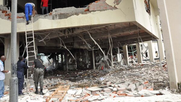 El lugar del atentado contra la sede de la ONU en la capital de Nigeria, Abuya (2011) - Sputnik Mundo