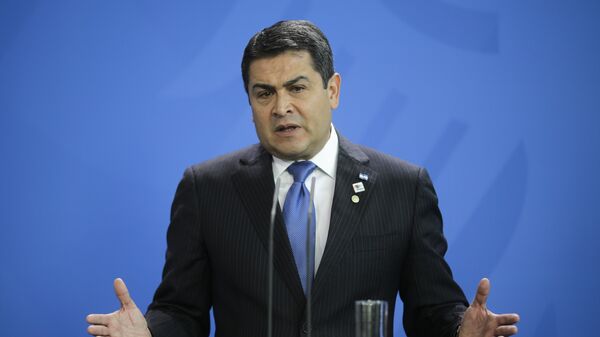 Juan Orlando Hernández, el presidente de Honduras (archivo) - Sputnik Mundo