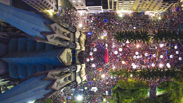 Manifestantes protestan en Sao Paulo (Archivo) - Sputnik Mundo