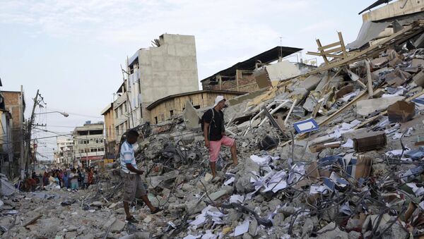 Consecuencias del sismo en Ecuador - Sputnik Mundo