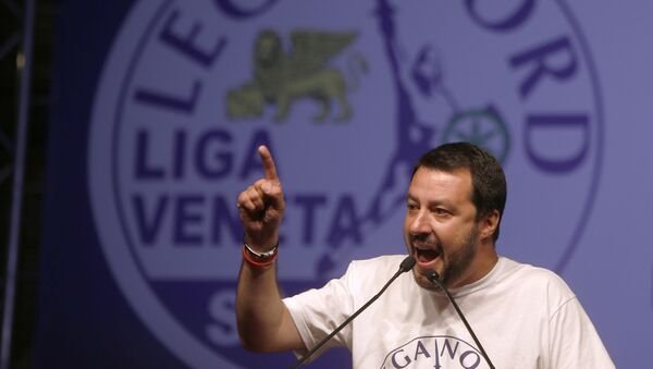 Il leader della Lega Nord Matteo Salvini - Sputnik Mundo