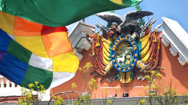 Escudo de Bolivia en el Palacio de Gobierno - Sputnik Mundo
