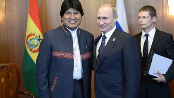 Presidente de Bolivia, Evo Morales, y presidente de Rusia, Vladímir Putin - Sputnik Mundo