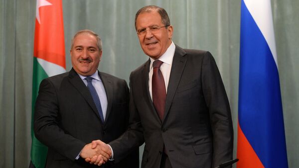 El encuentro del ministro de Exteriores de Rusia,  Serguéi Lavrov, con su homólogo jordano, Naser Judeh - Sputnik Mundo