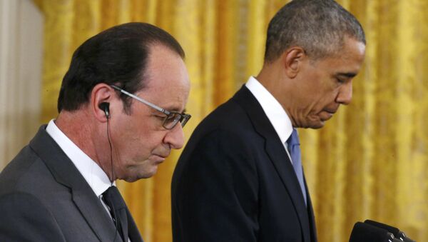 Presidente de Francia Francois Hollande y presidente de EEUU Barack Obama (Archivo) - Sputnik Mundo