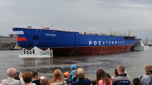 Спуск на воду головного атомного ледокола проекта Арктика в Санкт-Петербурге - Sputnik Mundo