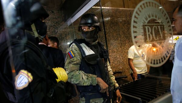 Policía en Banco Central de Venezuela - Sputnik Mundo
