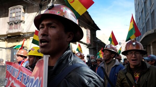 Protesta de los trabajadores en Bolivia (archivo) - Sputnik Mundo