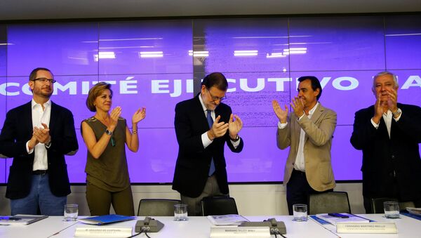 Mariano Rajoy, líder del Partido Popular, en una reunión del comité ejecutivo del partido en su sede en Madrid - Sputnik Mundo