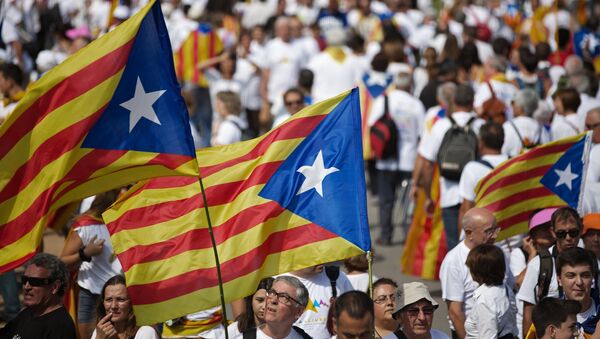 La celebración del Día de Cataluña en Barcelona - Sputnik Mundo