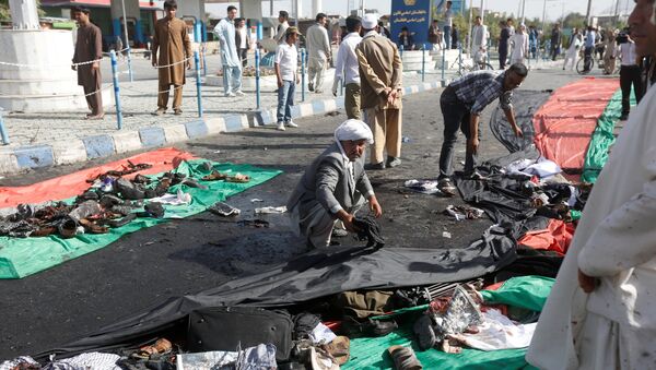 Víctimas del atentado en Kabul, Afghanistan, 23 de julio de 2016 - Sputnik Mundo