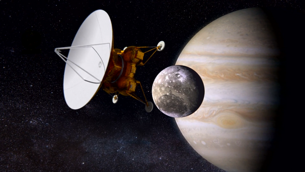 Estacion interplanetaria Laplace llega a Ganímedes, satélite de Júpiter - Sputnik Mundo