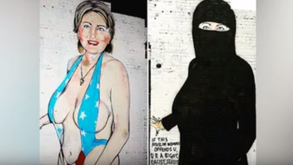 Hillary Clinton en niqab - Sputnik Mundo