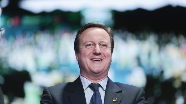 El primer ministro británico, David Cameron, llega a una sesión de trabajo de la Comisión OTAN-Ucrania en la cumbre de la OTAN en Varsovia, Polonia, el sábado 9 de julio de 2016. - Sputnik Mundo