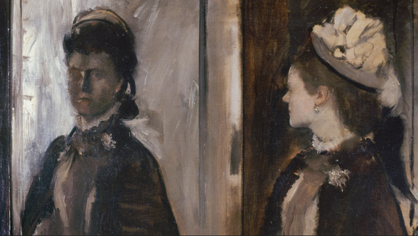 Madame Jeantaud en el espejo, Edgar Degas. Detalle - Sputnik Mundo