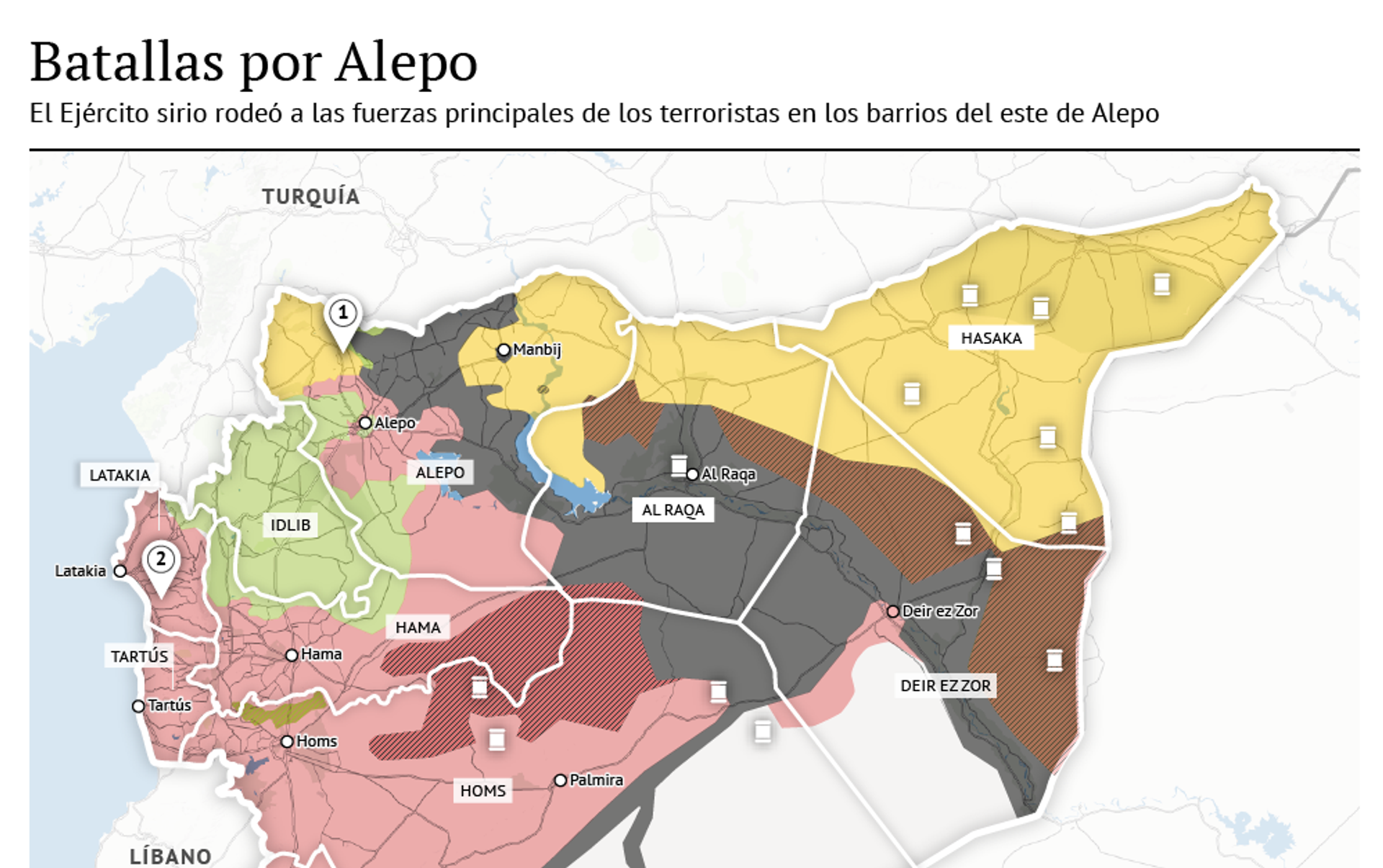 Mapa de las luchas por el control de Alepo 17.08.2016, Sputnik Mundo