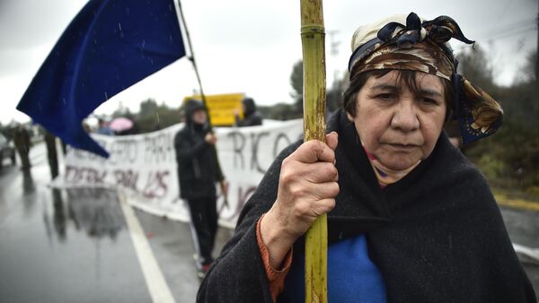 Protesta del pueblo indígena mapuche en Chile (archivo) - Sputnik Mundo