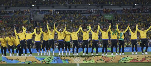 El equipo de fútbol de Brasil El equipo de fútbol de Brasil - Sputnik Mundo