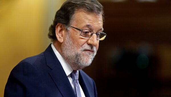 Mariano Rajoy, presidente en funciones de España, durante el debate de investidura - Sputnik Mundo