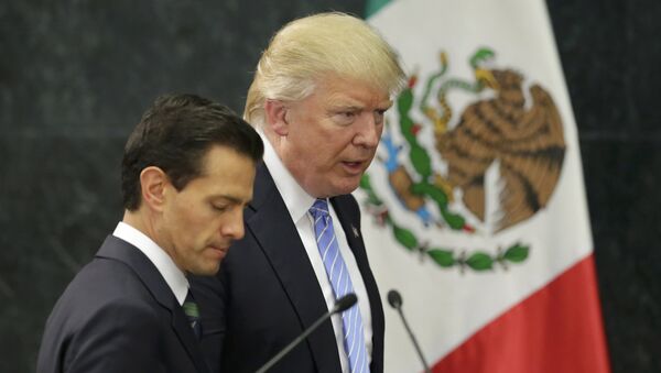 El presidente de Mexico Enrique Peña Nieto y el presidente de EEUU, Donald Trump - Sputnik Mundo