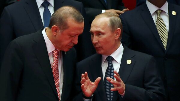 Recep Tayyip Erdogan y Vladímir Putin - Sputnik Mundo