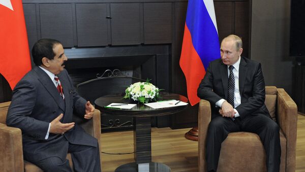 Rey de Bahréin, Hamad bin Isa Al Jalifa, y presidente de Rusia, Vladímir Putin (archivo) - Sputnik Mundo