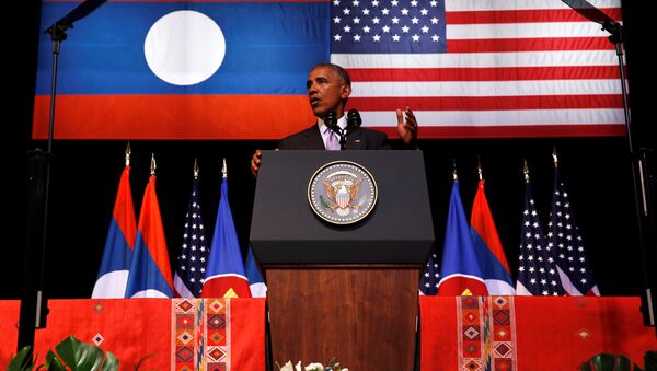 El presidente de EEUU, Barack Obama, en Laos - Sputnik Mundo