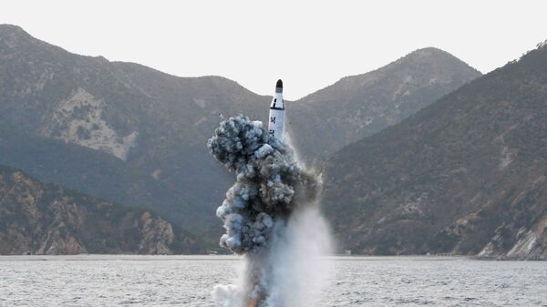 Una prueba nuclear de Corea del Norte (archivo) - Sputnik Mundo