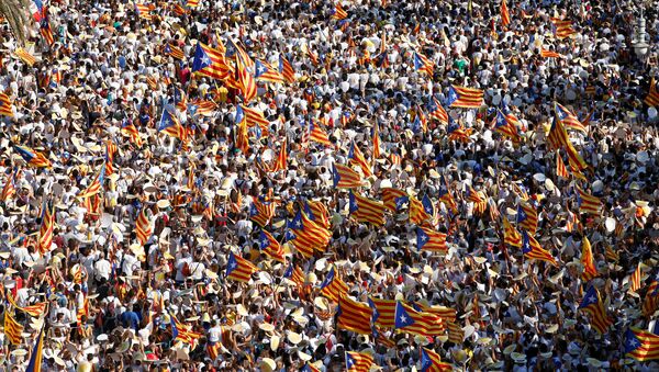 La celebración del Día de Cataluña en Barcelona - Sputnik Mundo