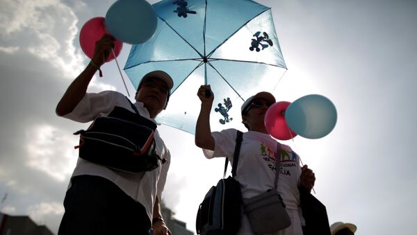 Manifestación en contra de la propuesta del presidente Enrique Peña Nieto de legalizar el matrimonio igualitario - Sputnik Mundo