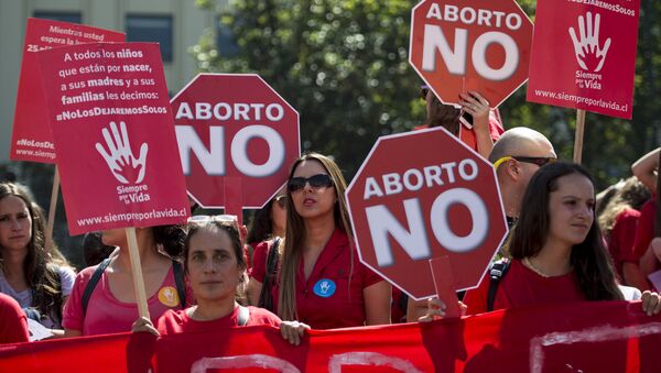 Una manidestación contra el aborto en Chile (archivo) - Sputnik Mundo