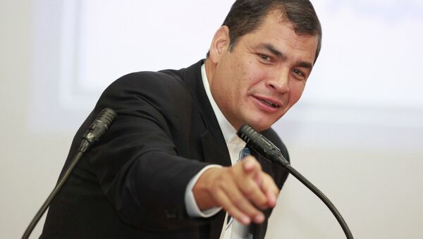 Ecuador President Rafael Correa at Peoples Friendship University - Sputnik Mundo