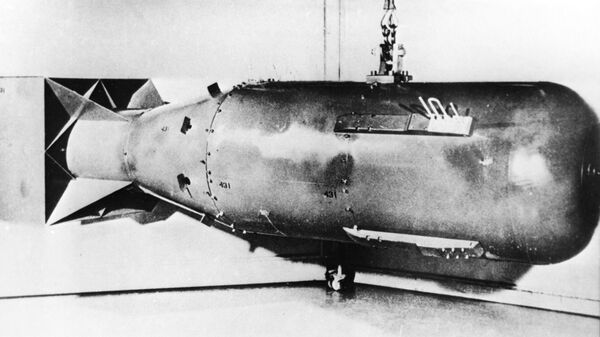 Bomba atómica Little boy lanzada sobre Hiroshima. La foto fue tomada en agosto de 1945. - Sputnik Mundo