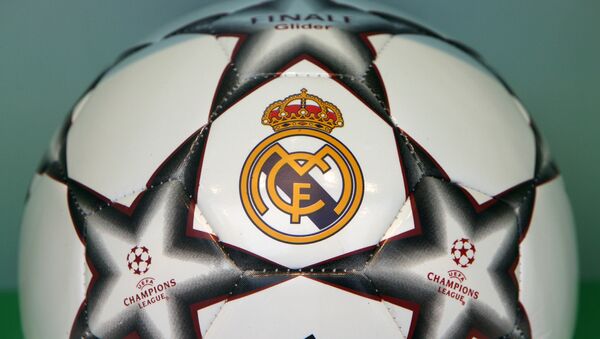A Real Madrid Champions League football seen in a shop window in Madrid, 07 December 2006.  - Sputnik Mundo