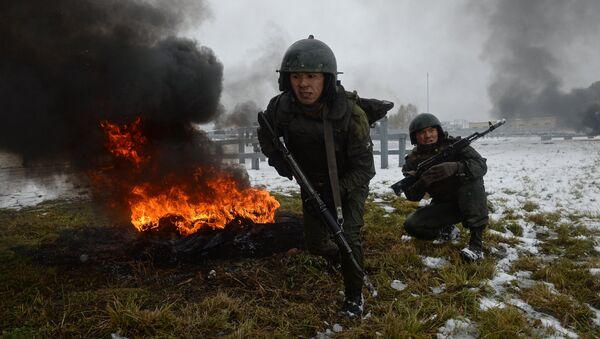 Los soldados de las divisiones especiales del Servicio Federal de la Guardia Nacional de Rusia - Sputnik Mundo