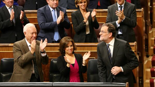 La primera sesión del debate de investidura de Mariano Rajoy en el Congreso de los Diputados en España - Sputnik Mundo